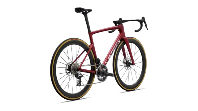 S-Works Tarmac SL9 - SRAM Red E1 56cm Gloss Ruby Metallic / White Silver Metal 