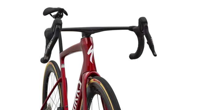 S-Works Tarmac SL9 - SRAM Red E1 56cm Gloss Ruby Metallic / White Silver Metal 