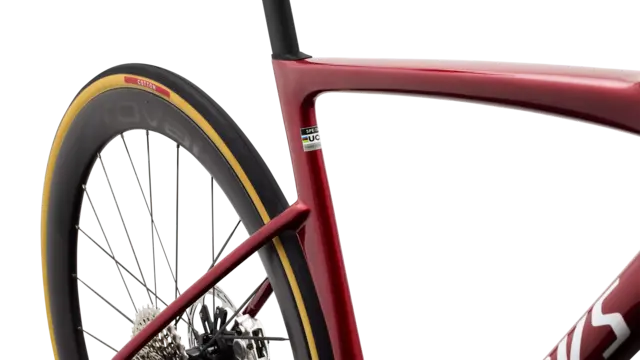 S-Works Tarmac SL9 - SRAM Red E1 56cm Gloss Ruby Metallic / White Silver Metal 