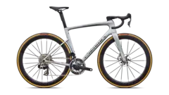 S-Works Tarmac SL9 - SRAM Red E1 58cm Satin Silver Dust / Gloss Chrome