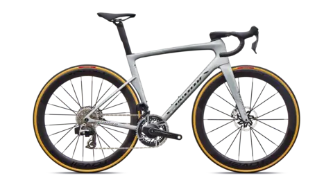 S-Works Tarmac SL9 - SRAM Red E1 Satin Silver Dust / Gloss Chrome