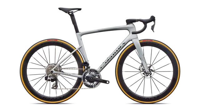 S-Works Tarmac SL9 - SRAM Red E1 58cm Satin Silver Dust / Gloss Chrome 