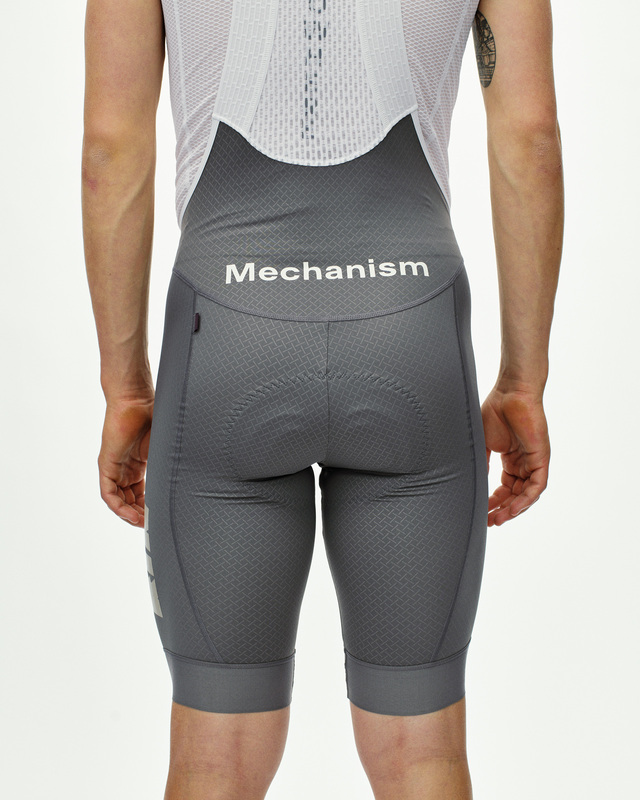 Pas Normal Studios Mechanism Logo M Bibs RTN - Medium Grey 
