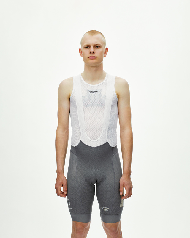 Pas Normal Studios Mechanism Logo M Bibs RTN - Medium Grey 