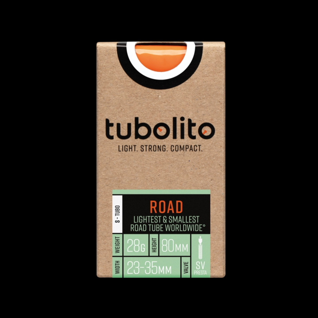 Tubolito S-Turbo Presta Road 28" Slange 23/35-622, TPU Oransje 80mm ventil, 28g 