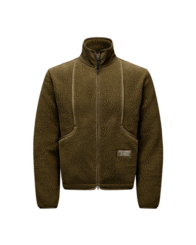 Pas Normal Studios Off-Race Pile L Fleece Jacket - Deep Olive 