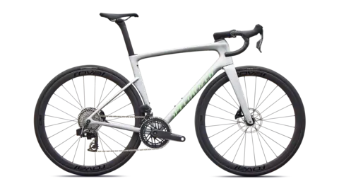 Specialized Tarmac SL9 Expert Force E1 - Gloss Silver Dust/Powder Lime