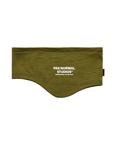 Pas Normal Studios Logo Merino Headband Khaki Green