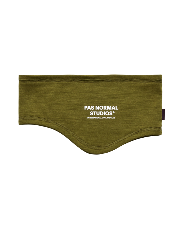 Pas Normal Studios Logo Merino Headband Khaki Green 