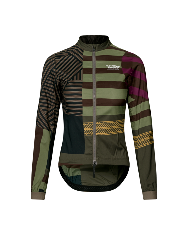 Pas Normal Studios Womens Mechanism S Stow Away Jacket - AOP Int. Green 