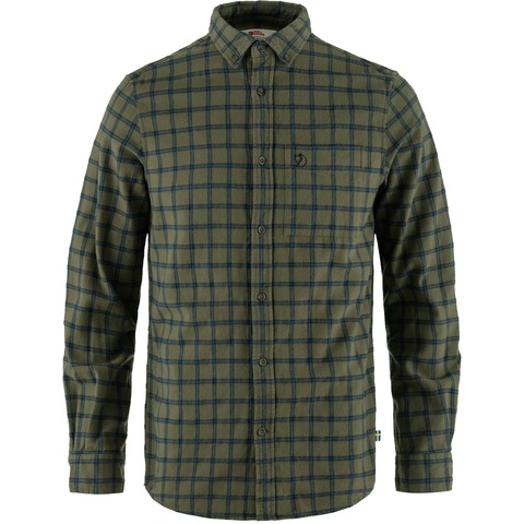 Fjällräven ÖVik Flannel Shirt M Laurel Green-Indigo Blue