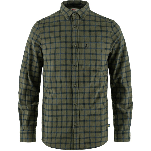 Fjällräven ÖVik Flannel Shirt M M Laurel Green-Indigo Blue 