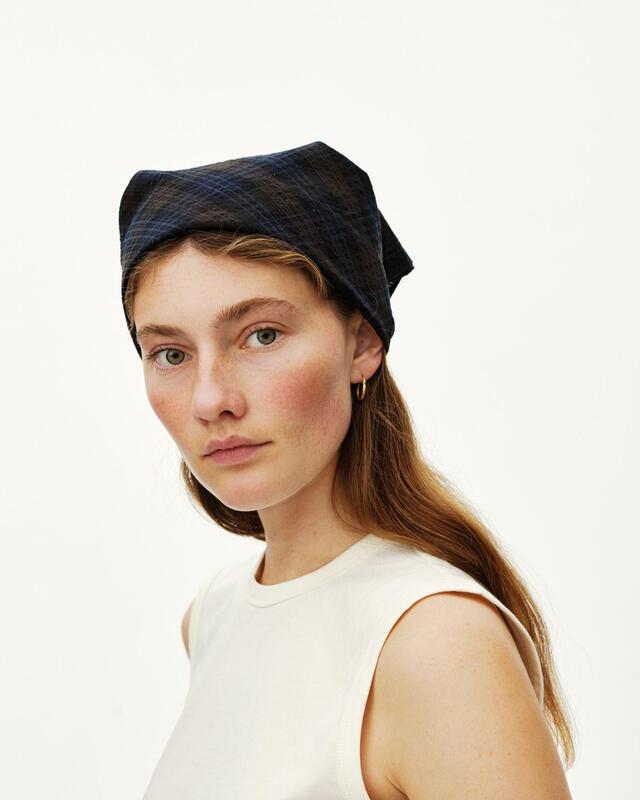 Pas Normal Sudios Off-Race Bandana Seasucker - Dark Navy 