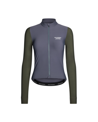 Pas Normal Studios Womens Mechanism Long Sleeve Jersey - Steel/Olive