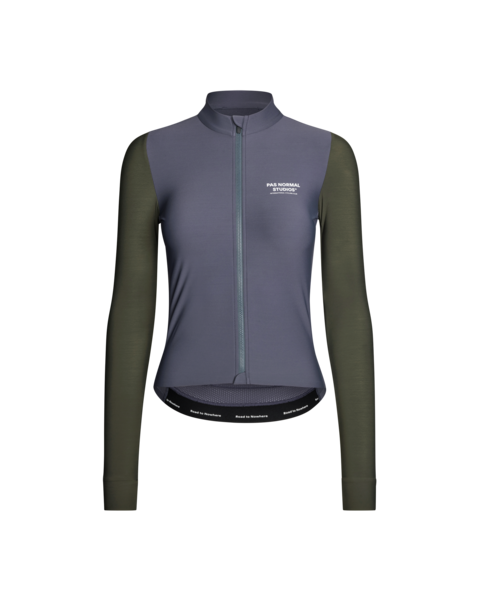 Pas Normal Studios Womens Mechanism Long Sleeve Jersey - Steel/Olive