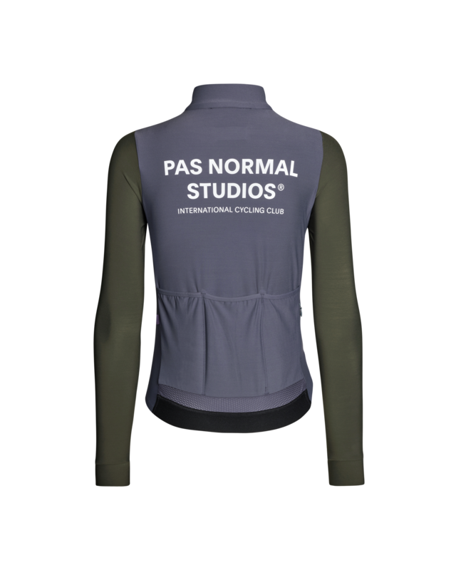 Pas Normal Studios Womens Mechanism XS Long Sleeve Jersey - Steel/Olive 