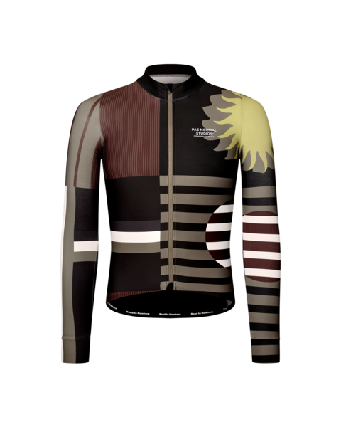 Pas Normal Studios Mechanism Long Sleeve Jersey - AOP International Olive