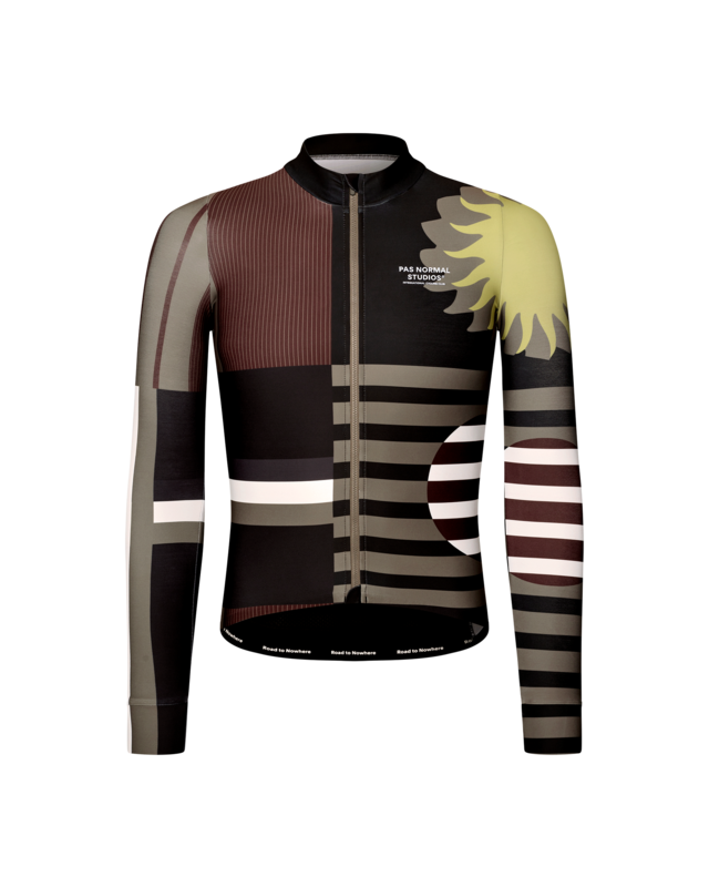Pas Normal Studios Mechanism Long M Sleeve Jersey - AOP International Olive 