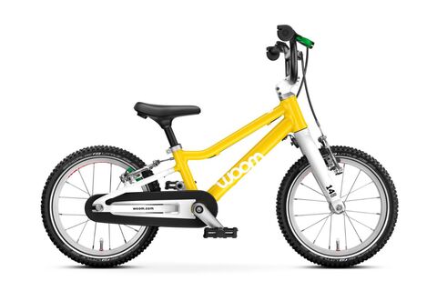 Woom Go 2 14&quot; Yellow 5,3kg, 3-4,5 &#229;r, 95-110cm