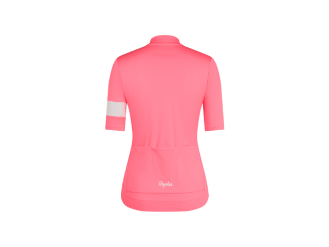 Rapha Core Women's Cycling Jersey S Visibility Pink/White 
