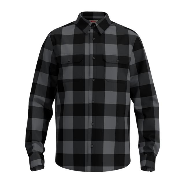Fjällräven ÖVik Heavy Flannel Shirt L Black-Grey 