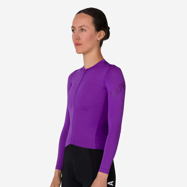 Rapha Women's Pro Team Long Sleeve XS Lightweight Jersey - Royal Liliac 
