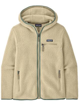 Patagonia W´S Retro Pile Hoody M Ntle Natural W/Ellwood Green 