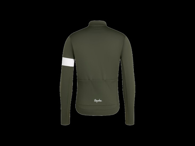 Rapha Core Thermal Long Sleeve  XXL Dark Green/White 