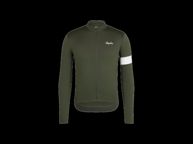 Rapha Core Thermal Long Sleeve  XXL Dark Green/White 