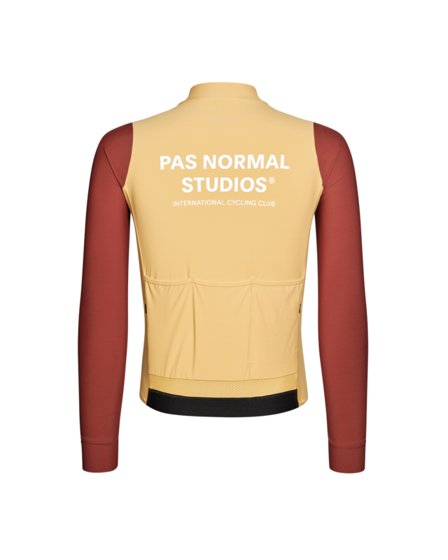 Pas Normal Studios Mechanism L Long Sleeve Jersey - Camel/Maroon 