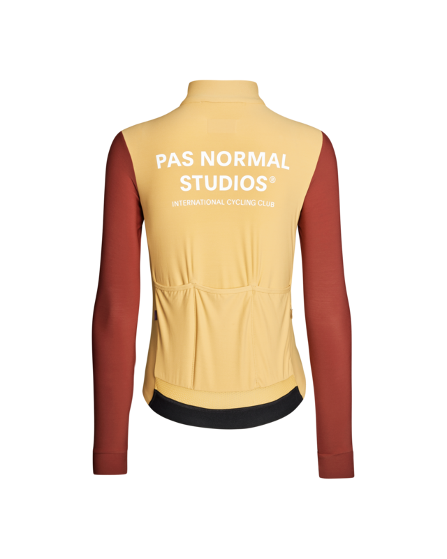 Pas Normal Studios Womens Mechanism S Long Sleeve Jersey - Camel/Maroon 