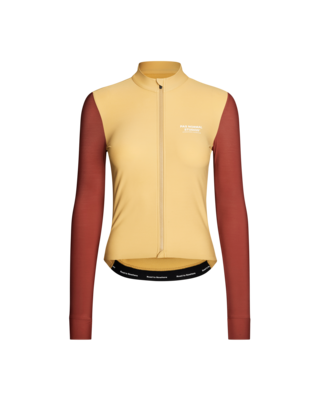 Pas Normal Studios Womens Mechanism Long Sleeve Jersey - Camel/Maroon
