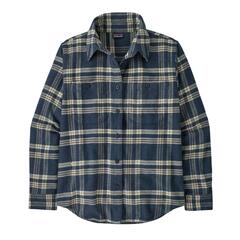 Patagonia Fjord Flannel Shirt Dame Osbl Old Spruce: Sunken Blue