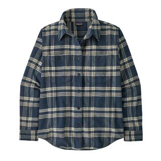 Patagonia Fjord Flannel Shirt Dame Osbl Old Spruce: Sunken Blue