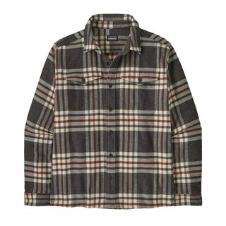 Patagonia Fjord Flannel Shirt Herre Cinb Catch: Ink Black