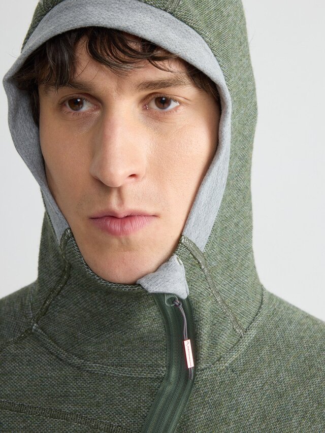 Klättermusen Hödur Hooded Zip Herre M Burnt Olive 