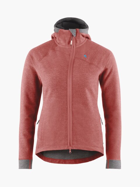 Kl&#228;ttermusen H&#246;dur Hooded Zip Dame Cherry Wood