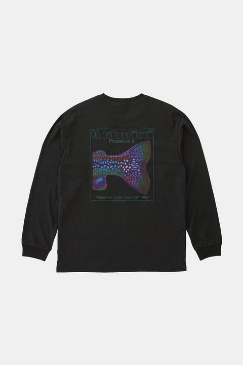 Gramicci Trouttail L/S Tee Vintage Black