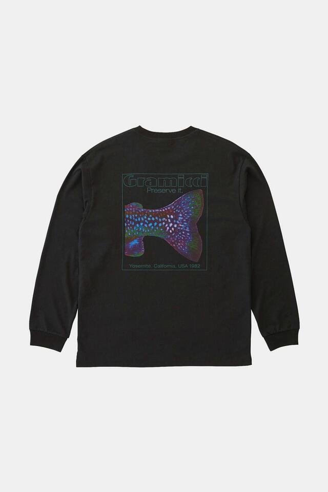 Gramicci Trouttail L/S Tee M Vintage Black 