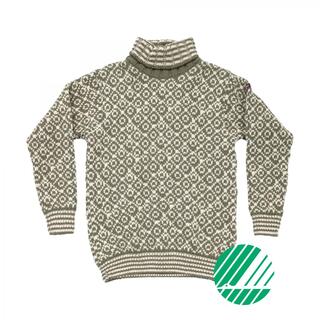 Devold Svalbard Wool High Neck Olive/Offwhite