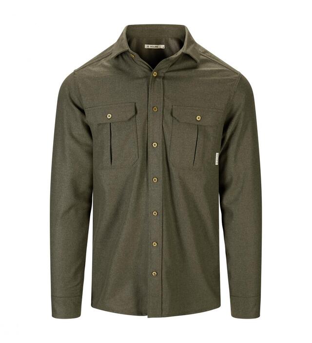 Aclima Reborn Woolshirt Herre  L Forest Melange 