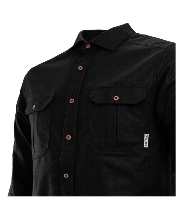 Aclima Reborn Woolshirt Herre L Dark Grey Melange 