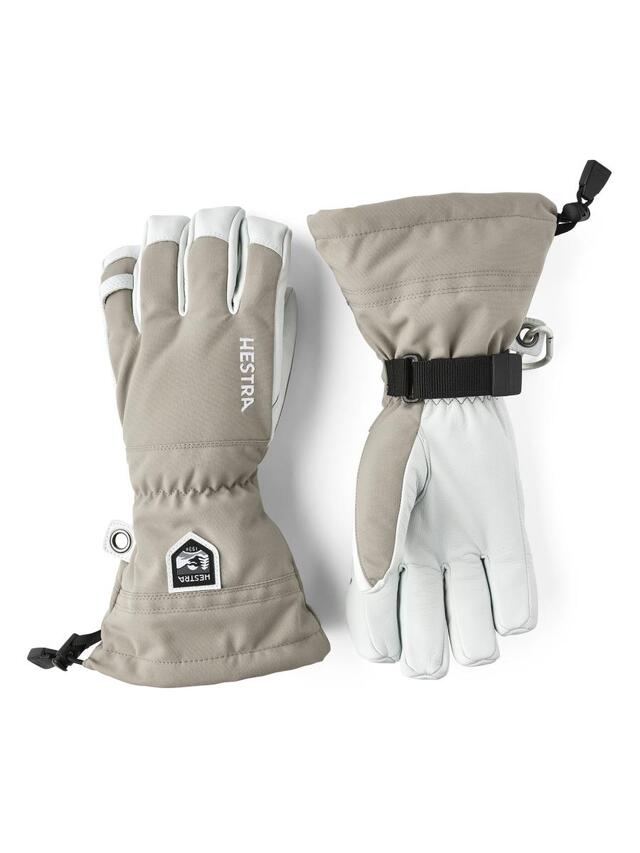 Hestra Army Leather Heli Ski 7 5 - Finger Khaki 