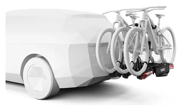 Thule EPOS 3-sykkels Plattform Hengerfestesykkelstativ Sammenleggbart 