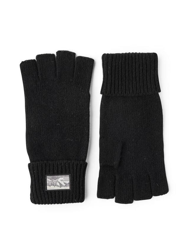 Hestra Raggwool Half Finger 8 Black 
